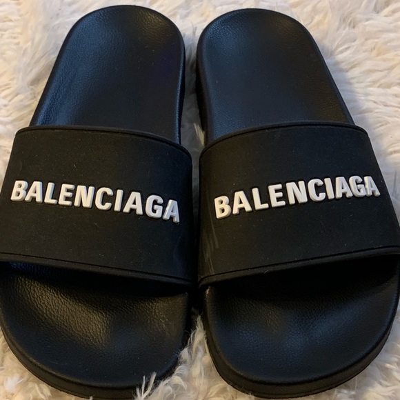 Balenciaga Shoes - Balenciaga Rubber Slide Sandals Size 8!!!